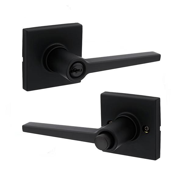 Kwikset: Daylon Lever UL Entry Satin Black Finish